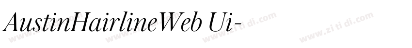 AustinHairlineWeb Ui字体转换
